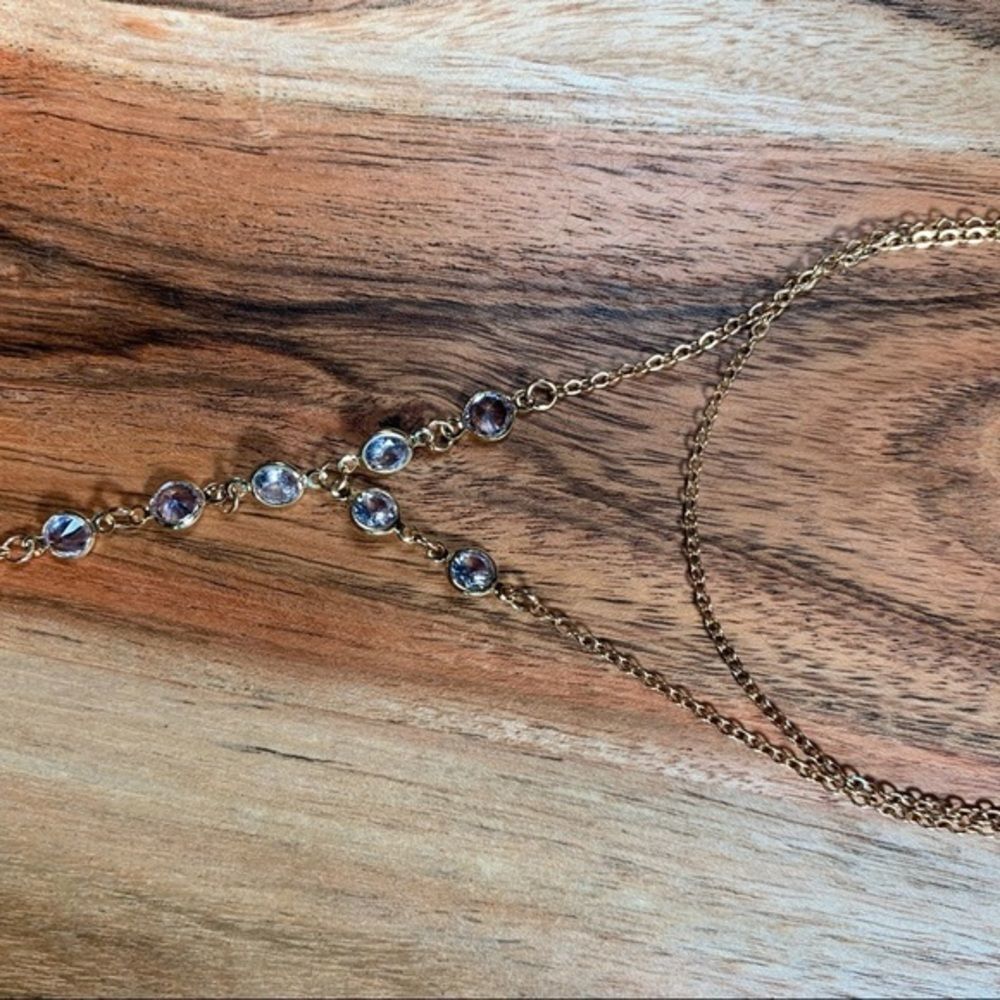 Boho Gold & Rhinestone Hand Chain Bracelet - Picture 7 of 8